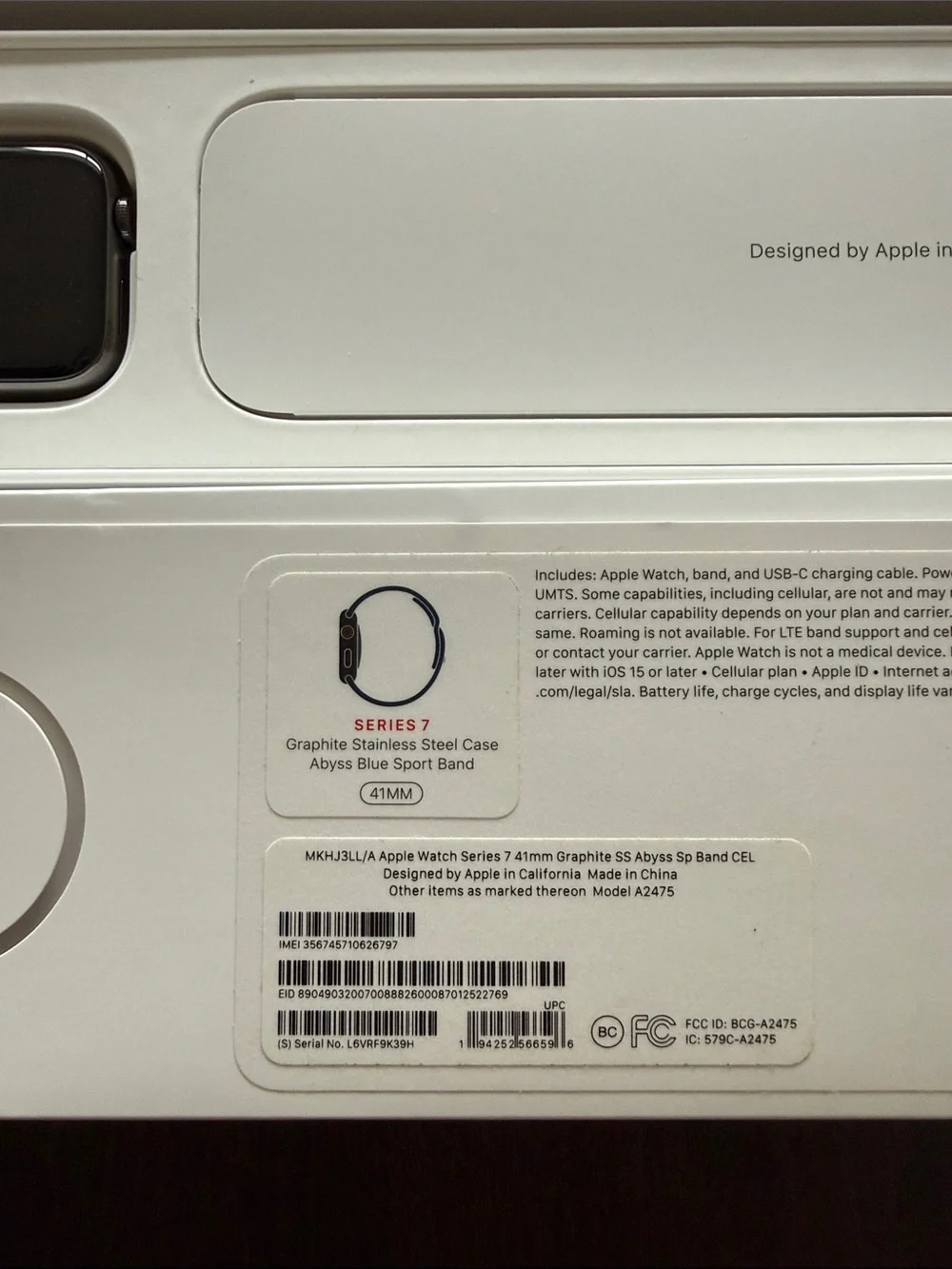 Apple Watch Series 7 41mm Graphite Stainless steel LTE